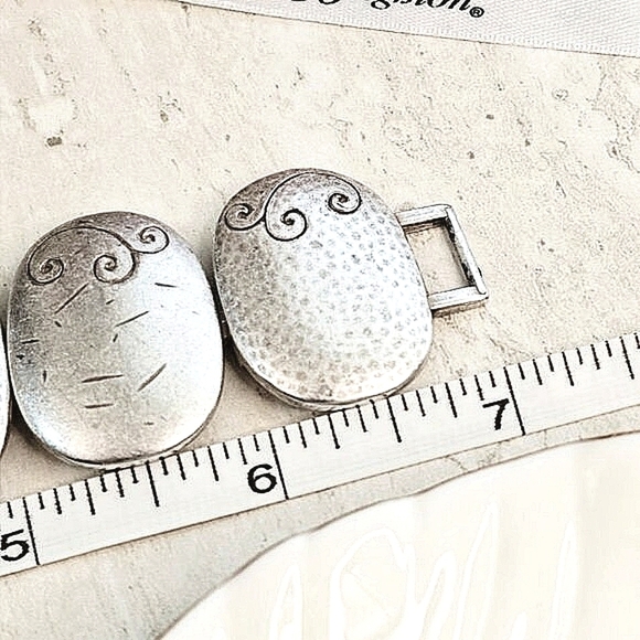 Brighton Natural Elements Brushed Silver Hammered Textured Bracelet - Picture 6 of 6